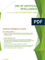 Applications of Artificial Intelligence 22 The Sales and Customer Service Genie 17UK1A0411 Niranjan