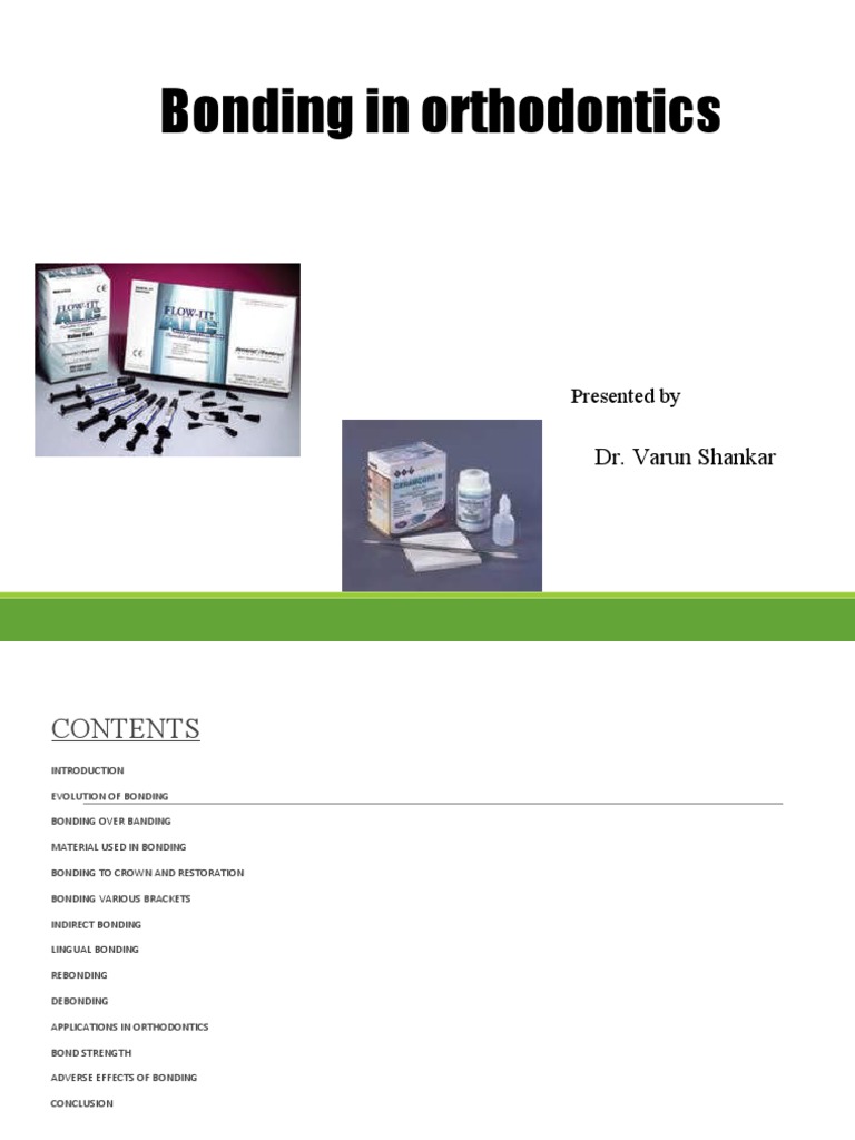 Bonding in Orthodontics PDF Dental Composite Tooth Enamel