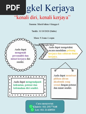 Poster Bengkel Kerjaya Pdf