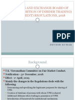 Securities and Exchange Board of India (Prohibition of Insider Trading) (Amendment) Regulations, 2018