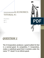 Managerial Economics: Tutorial #1: Presenters: Mr. X Mrs. Y