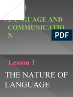 Unit 1: Language and Communicatio N