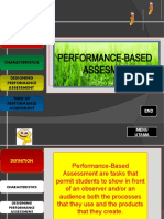 Performance Assessment Definition and Characteristics