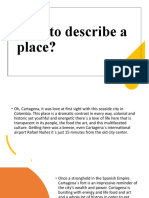 How To Describe A Place?