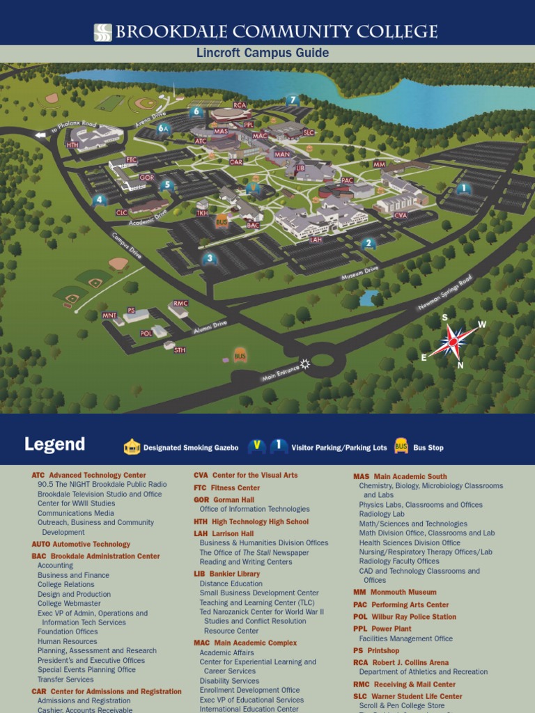 Brookdale Community College Map Brookdale Lincroft Campus Map | Pdf | Schools