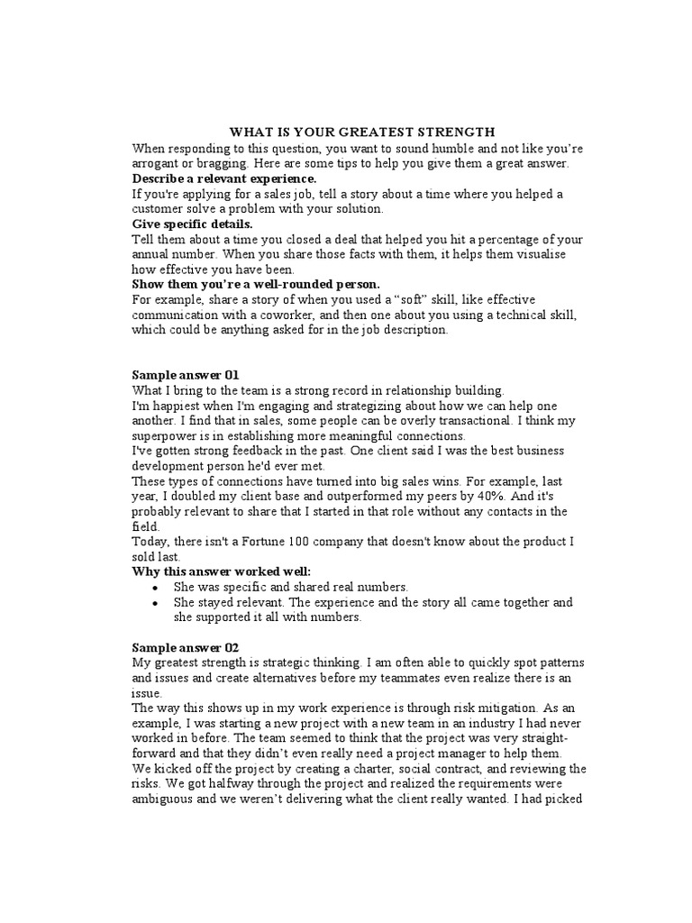 How to Identify Your Greatest Strengths | PDF | Return On Investment ...