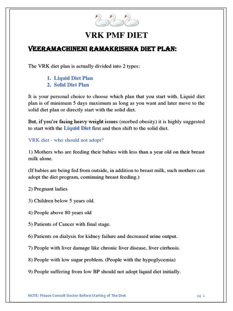 Vrk Diet Plan Pdf Download