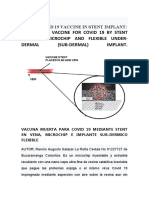 New Inactivated Vaccine For Covid 19 by Stent Implant, Microchip and Flexible Under-Dermal (Sub-Dermal) Implant