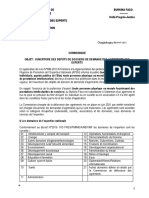 0. Communiqué_ Ouverture Depot Agrement Expert-1