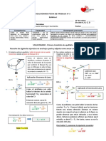 Solucionario de Ficha de Trabajo Nº3 Estatica I Primera Condición de Equilibrio