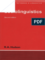 Sociolinguistics by R. A. Hudson Second Edition 