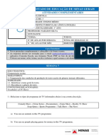 Atividade Complementar - 1° Ano - 3° Bimestre