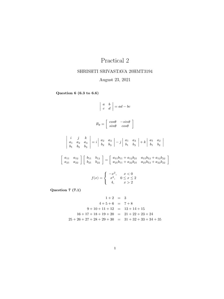 Practical 2 | PDF