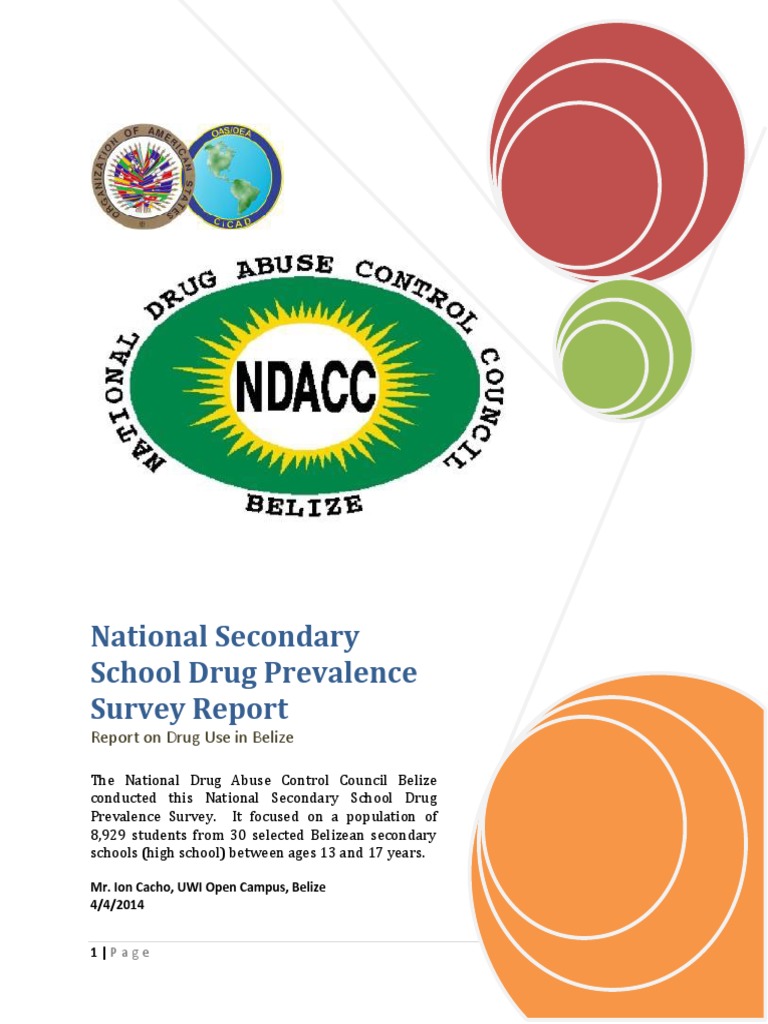Drug Prevalence Secondary FINAL (2013) Belize PDF Cannabis (Drug) Belize