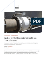 Fact or Myth - Flowmeter Straight Run Rule of Thumb' - PI Process Instrumentation