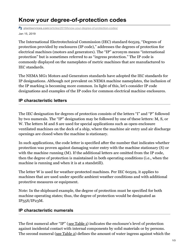Understanding IP Protection Codes | PDF | Electrical Engineering
