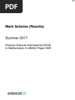 June 2017 (R) MS - Paper 3H Edexcel Maths (A) IGCSE