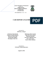 Case Report Analysis: Angeles University Foundation College of Nursing Medical Surgical Nursing Laboratory (NCM 0112 RLE)