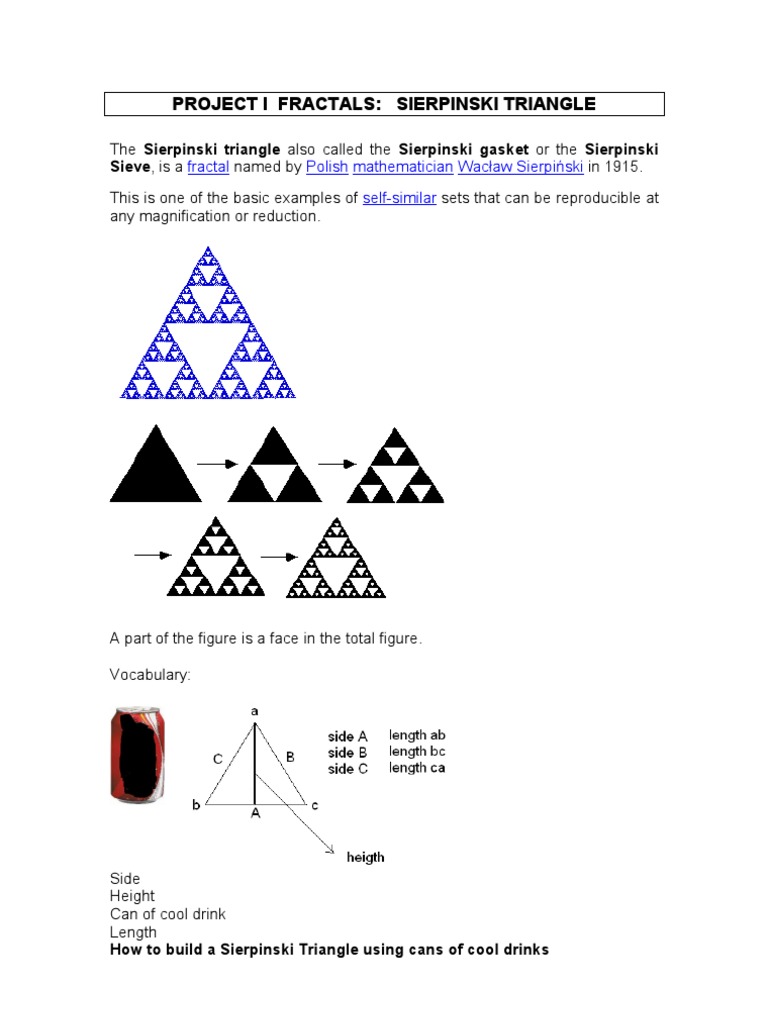Sierpinski Triangle Worksheet