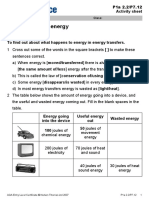 Conservation of Energy: Activity Sheet