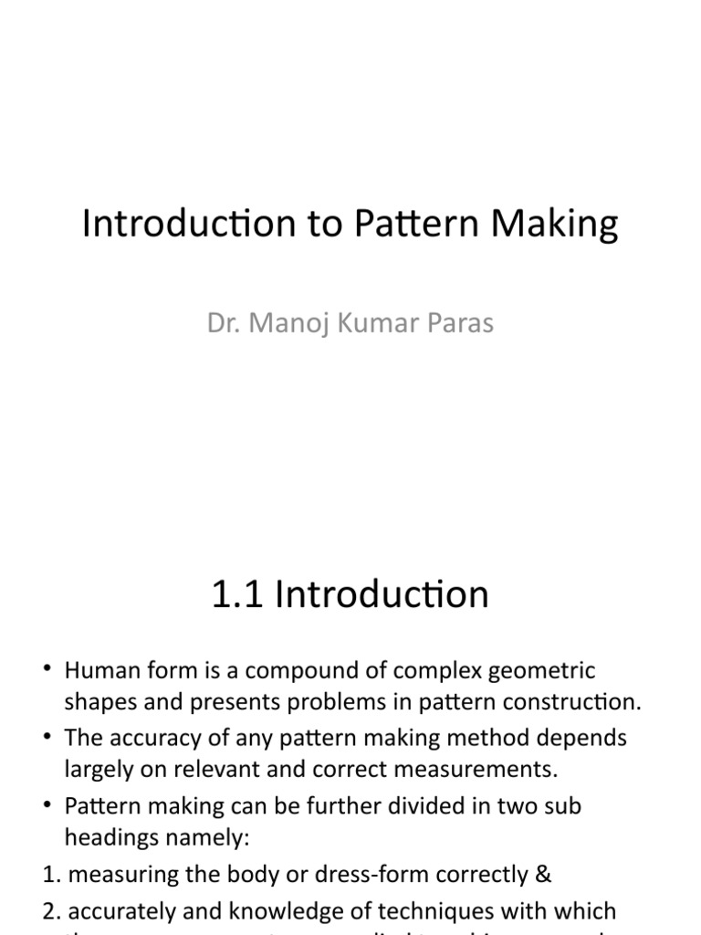 Pattern Making Introduction | PDF | Dress | Seam (Sewing)