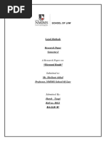 Legal Methods: A Research Paper On