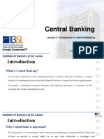 Central Banking: Institute of Bankers of Sri Lanka