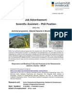 Job Advertisement PHD DP Natural Hazards