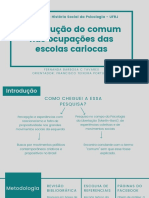 A produção do comum nas ocupações das escolas cariocas