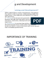 Training and Development  