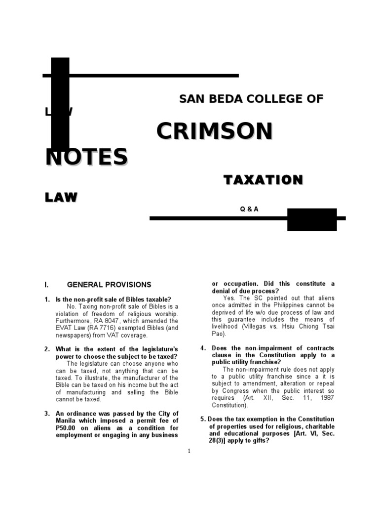 Tax Notes | PDF