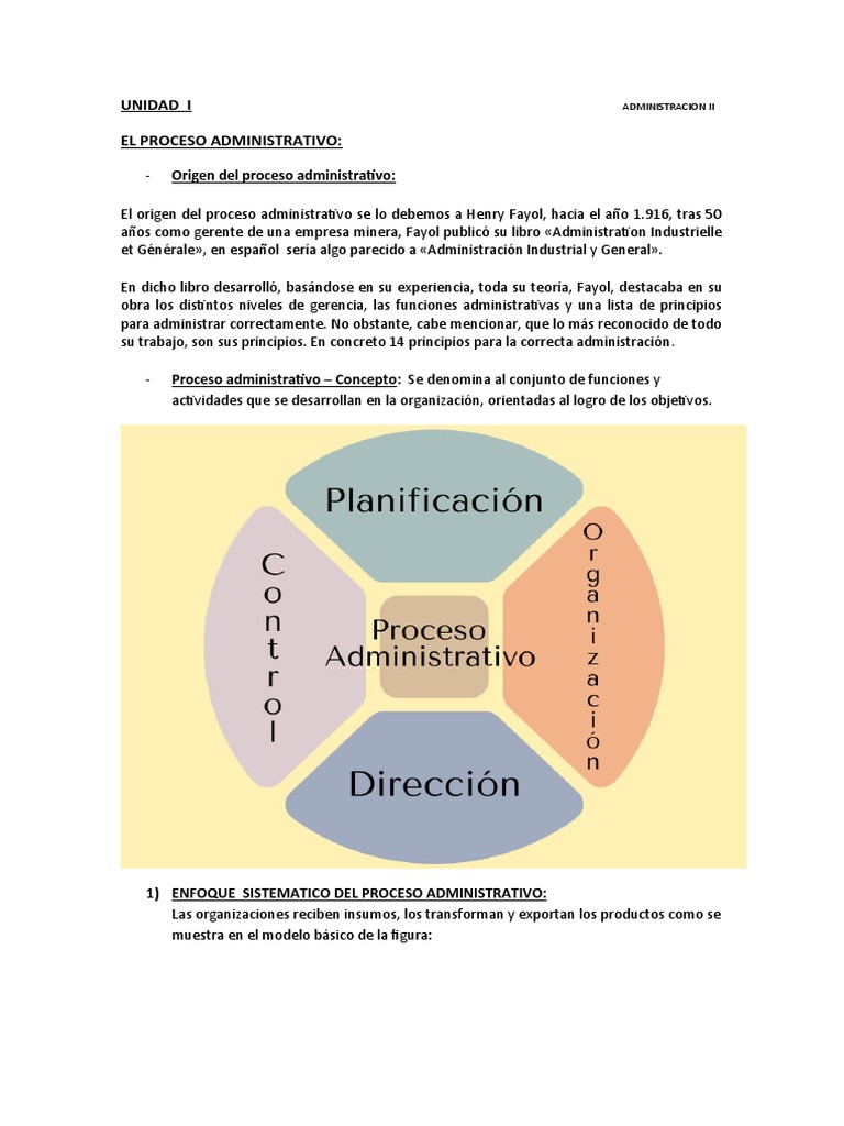 Origen y Etapas del Proceso Administrativo | PDF | Calidad (comercial ...