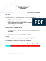 Mohammad Ali Jinnah University Computer Programming Assignment 03