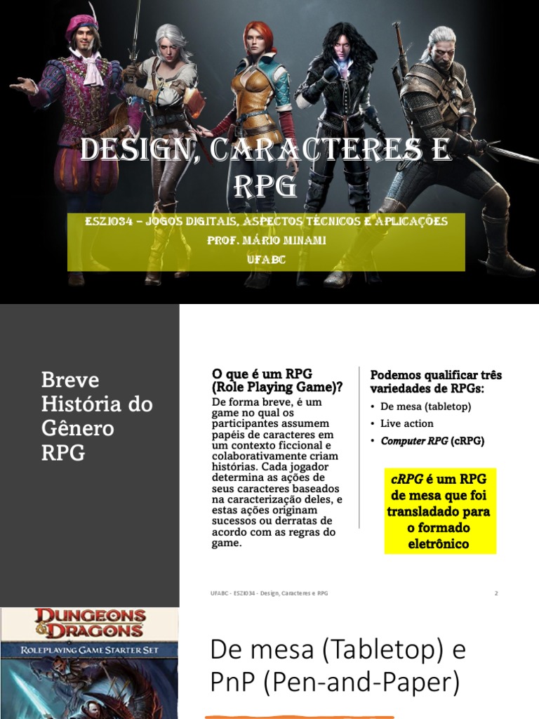 Características dos RPGs Eletrônicos | PDF | Jogos de RPG