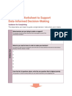 A Practical Worksheet To Support Data-Informed Decision-Making