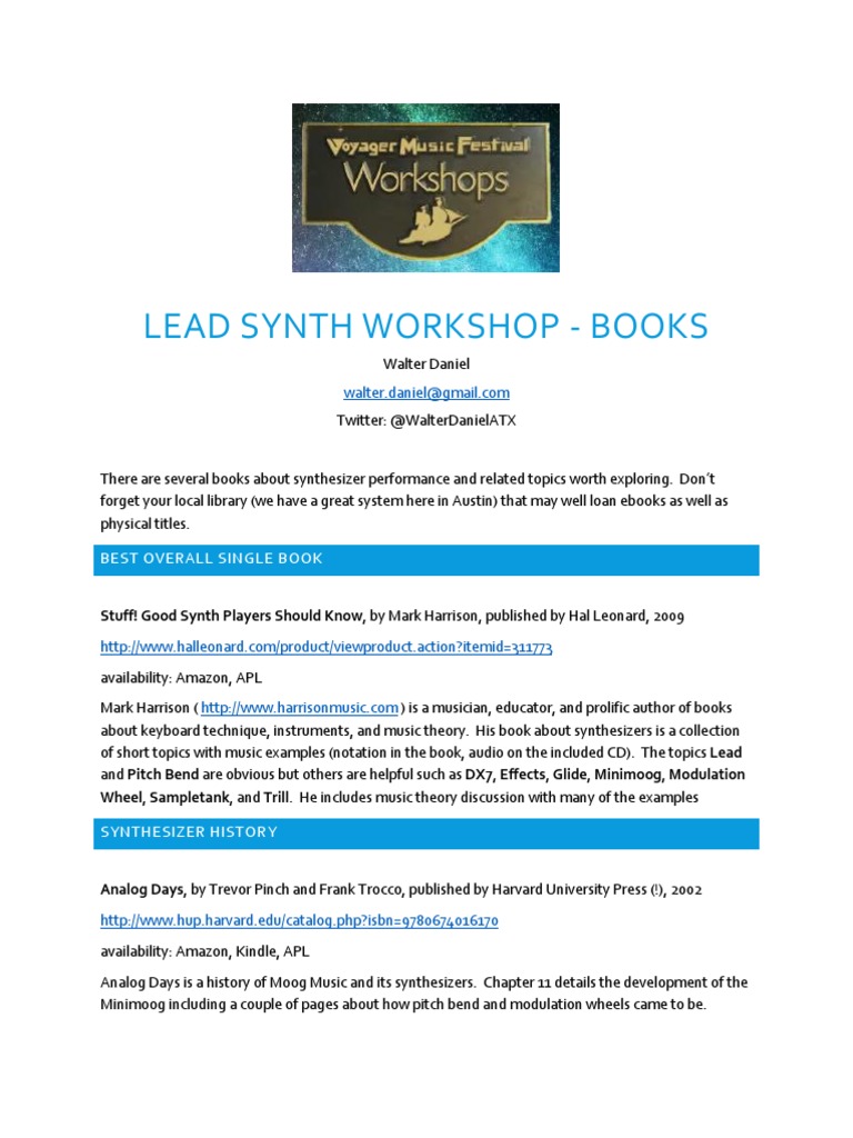 Lead Synth Books Best Overall Single Book PDF