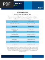 2020 Holiday Schedule - US FINAL | PDF