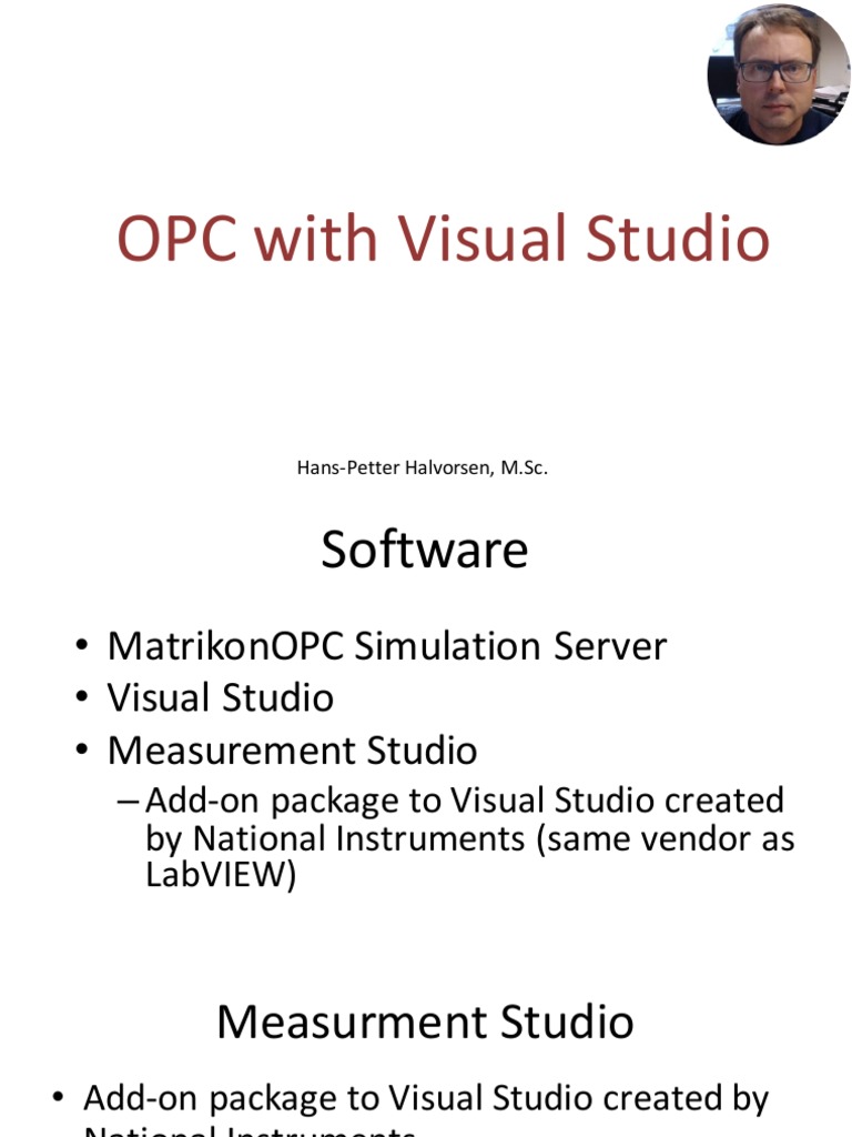 OPC With Visual Studio Video | PDF | Microsoft Visual Studio | Soap