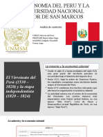 La economía del Perú colonial y la creación de la Universidad Nacional Mayor de San Marcos