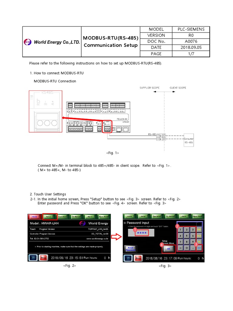 Siemens PLC MODBUS-RTU Setup Guide | PDF | Menu (Computing) | Parameter ...