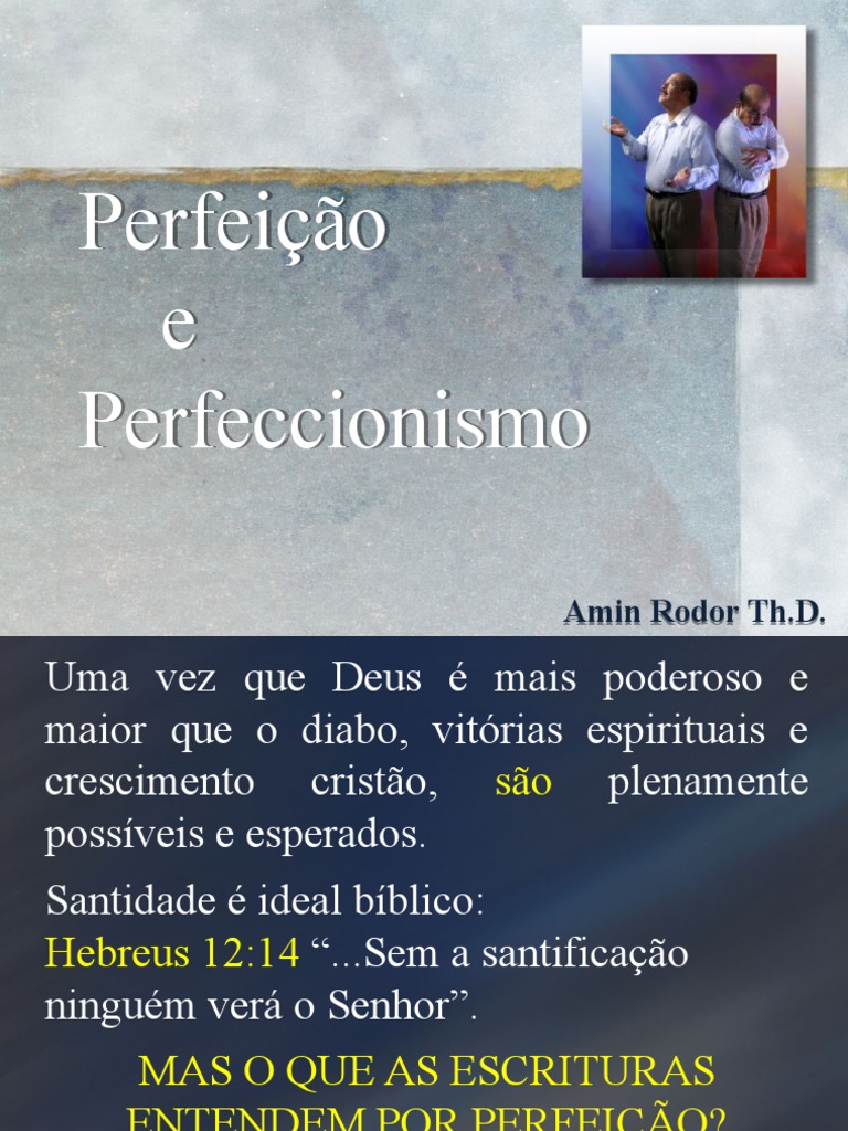 Perfeição e Perfeccionismo | PDF | Pecado | Jesus