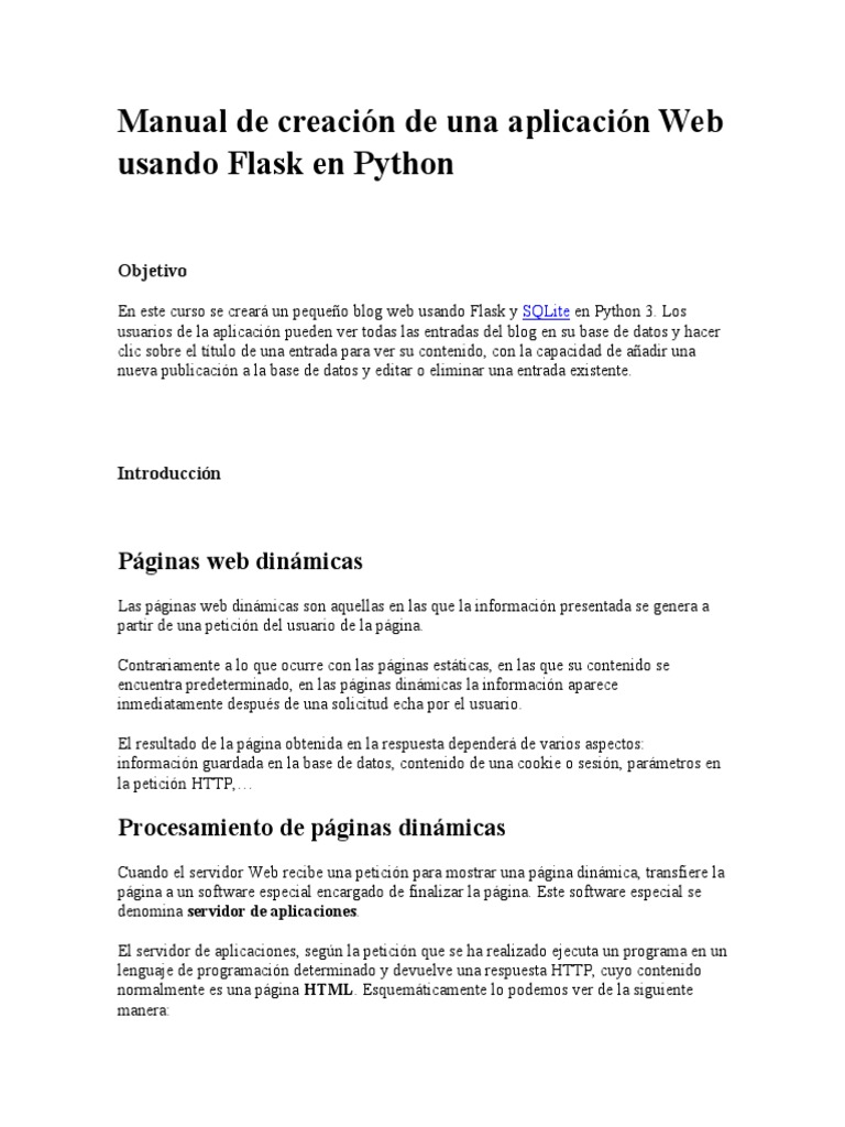 Crear Aplicación Web con Flask en Python | PDF | Servidor web | Redes