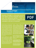 ACPO Operation Hindsight Factsheet - Prevent Delivery Unit