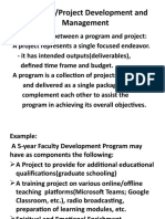 Program/Project Development and Management