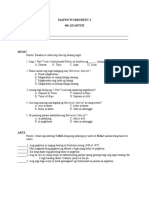 Mapeh4 q4 Worksheet 3