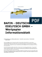 Bafin - Deutsche Edelfisch Gmbh – Wertpapier Informationsblatt