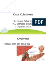 Kista Koledokus: Overview, Patofisiologi, Manifestasi Klinis, Penatalaksanaan dan Terapi