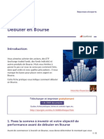 Fiche Débuter en Bourse