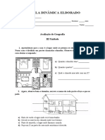 Avaliação de Geografia sobre tipos de moradias e profissionais da construção civil