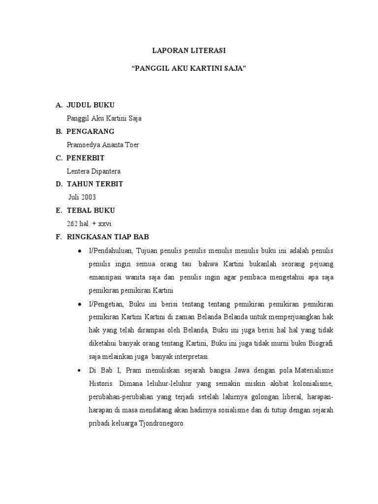 Laporan Literasi Pdf